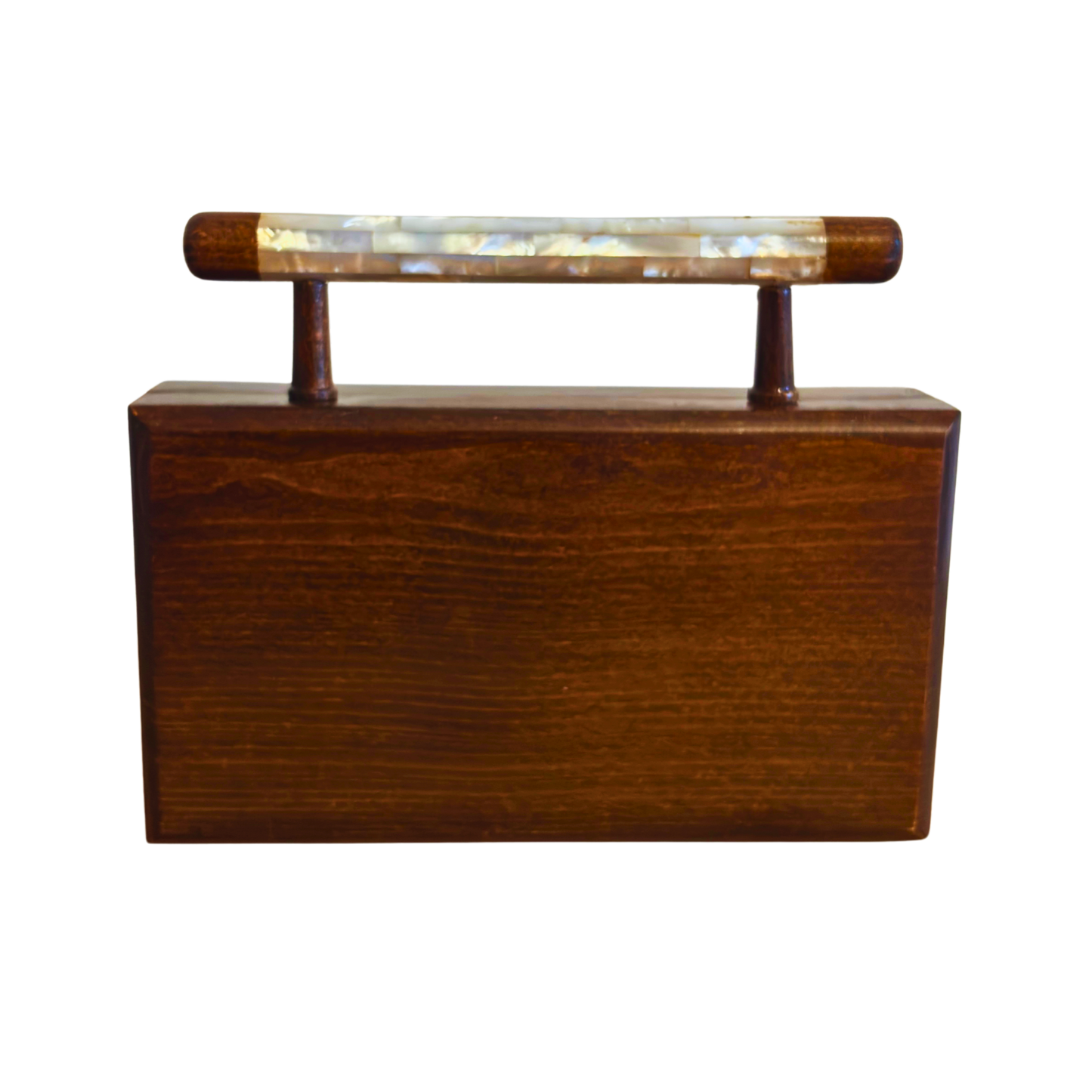 Zenobia – İnci Kakmalı & Brokar Astarı ile Lüks Dimaşk Mozaik Ahşap Clutch Çanta