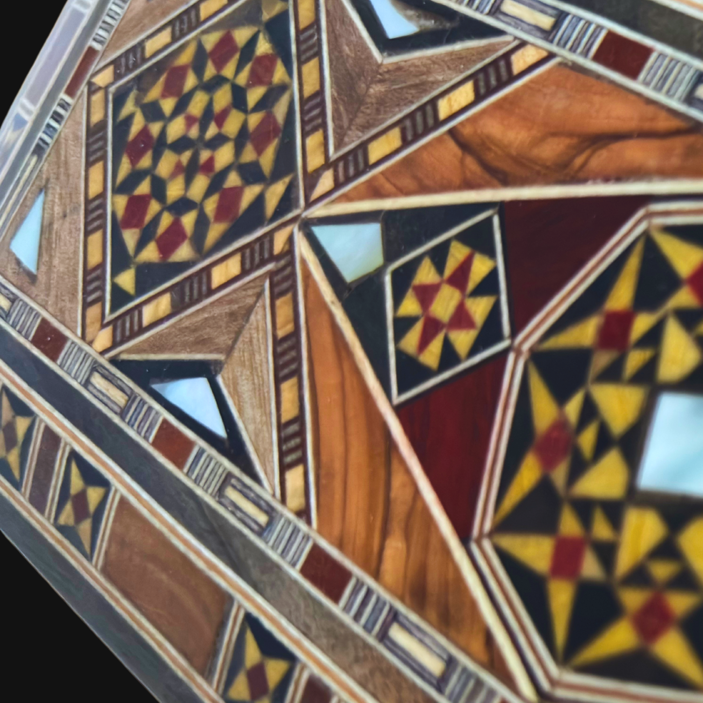 Scatola Damascena per Gioielli, Penne e Rosario – Fatto a Mano con Madreperla