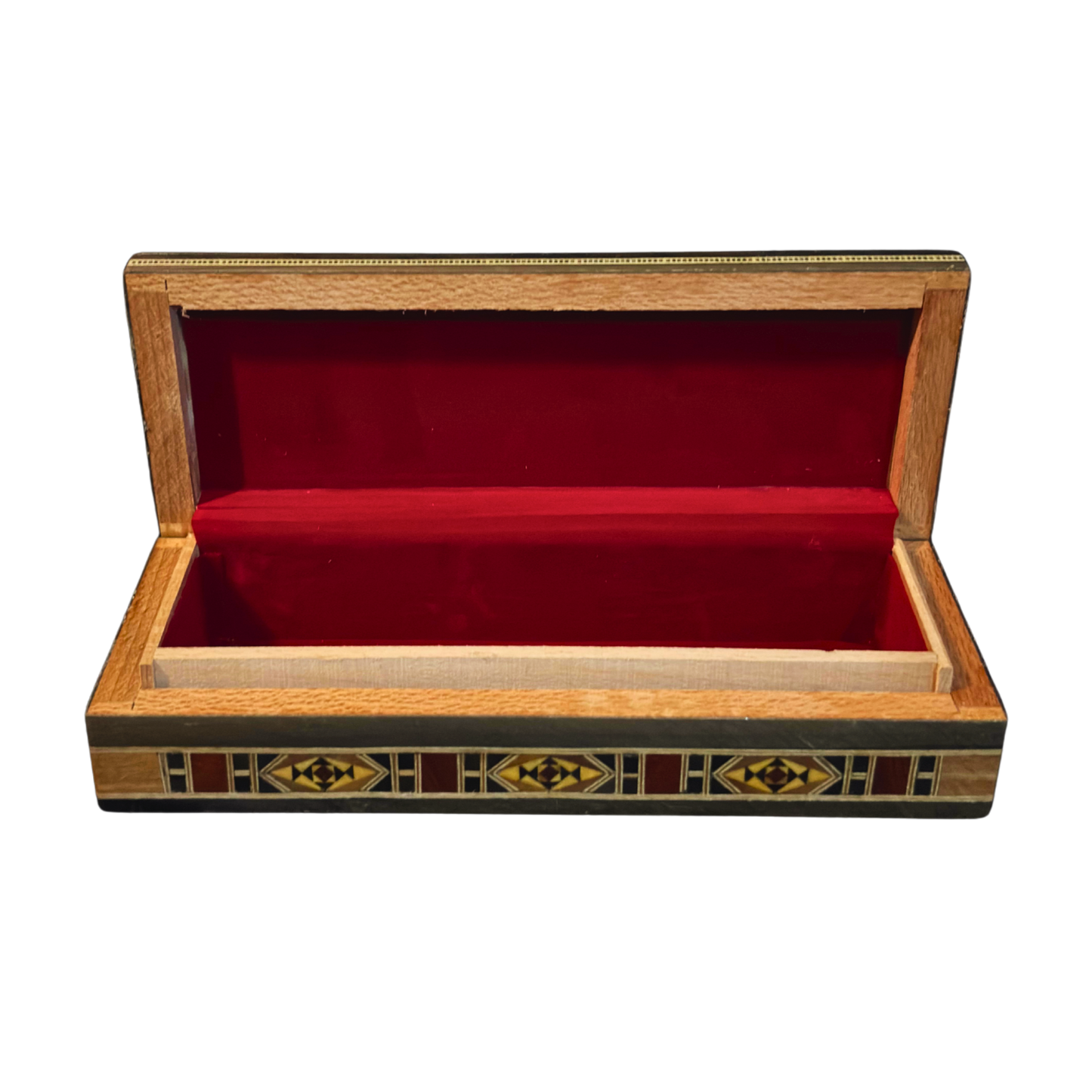 Caja Damasquina para Joyas, Plumas y Rosario – Hecha a Mano con Nácar