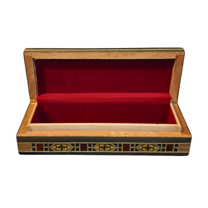 Caja Damasquina para Joyas, Plumas y Rosario – Hecha a Mano con Nácar