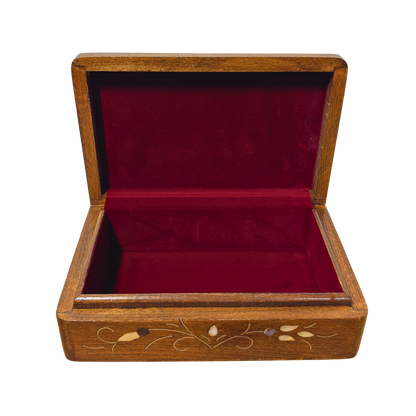 Caja Damasquina de Lujo Hecha a Mano – Nácar y Terciopelo