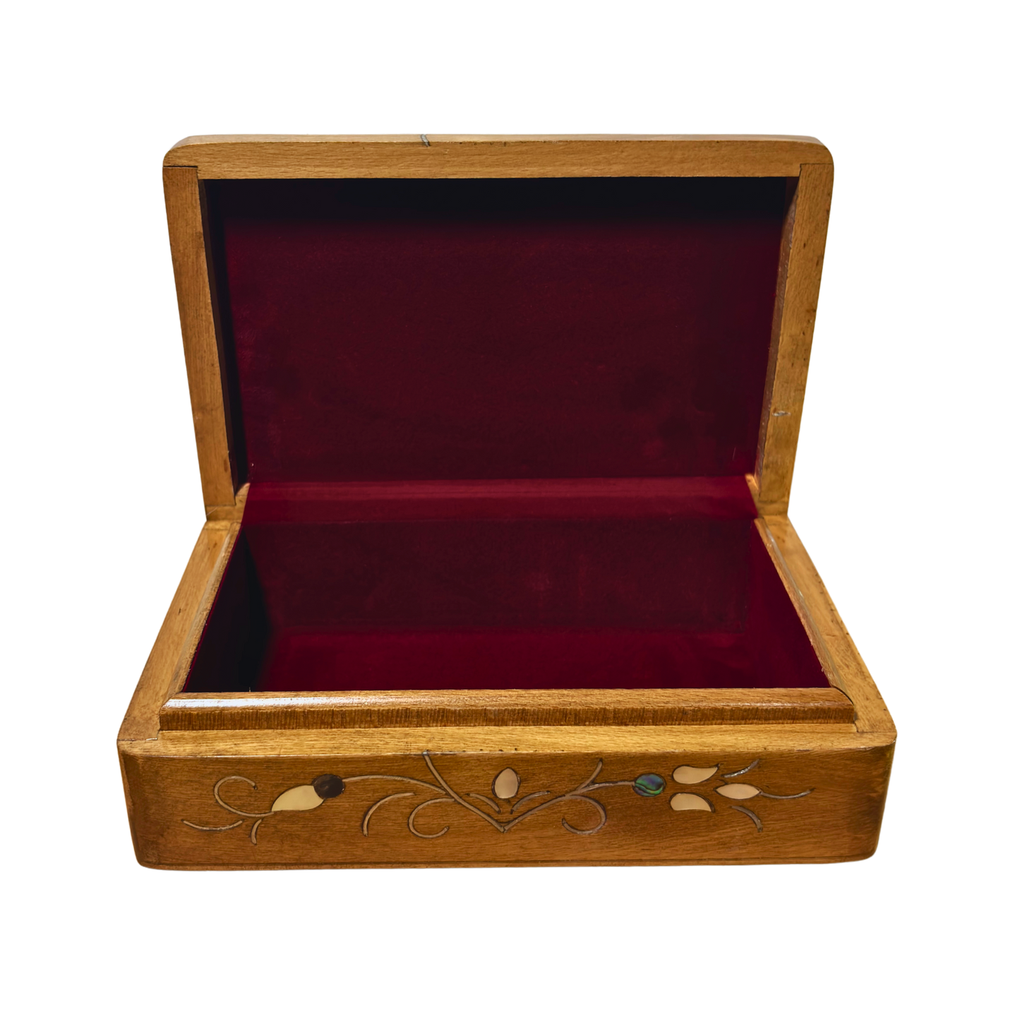 Caja Damasquina de Lujo Hecha a Mano – Nácar y Terciopelo