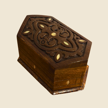 Luxury Beechwood Mosaic Box – Hand-Carved with Mother of Pearl & Velvet
