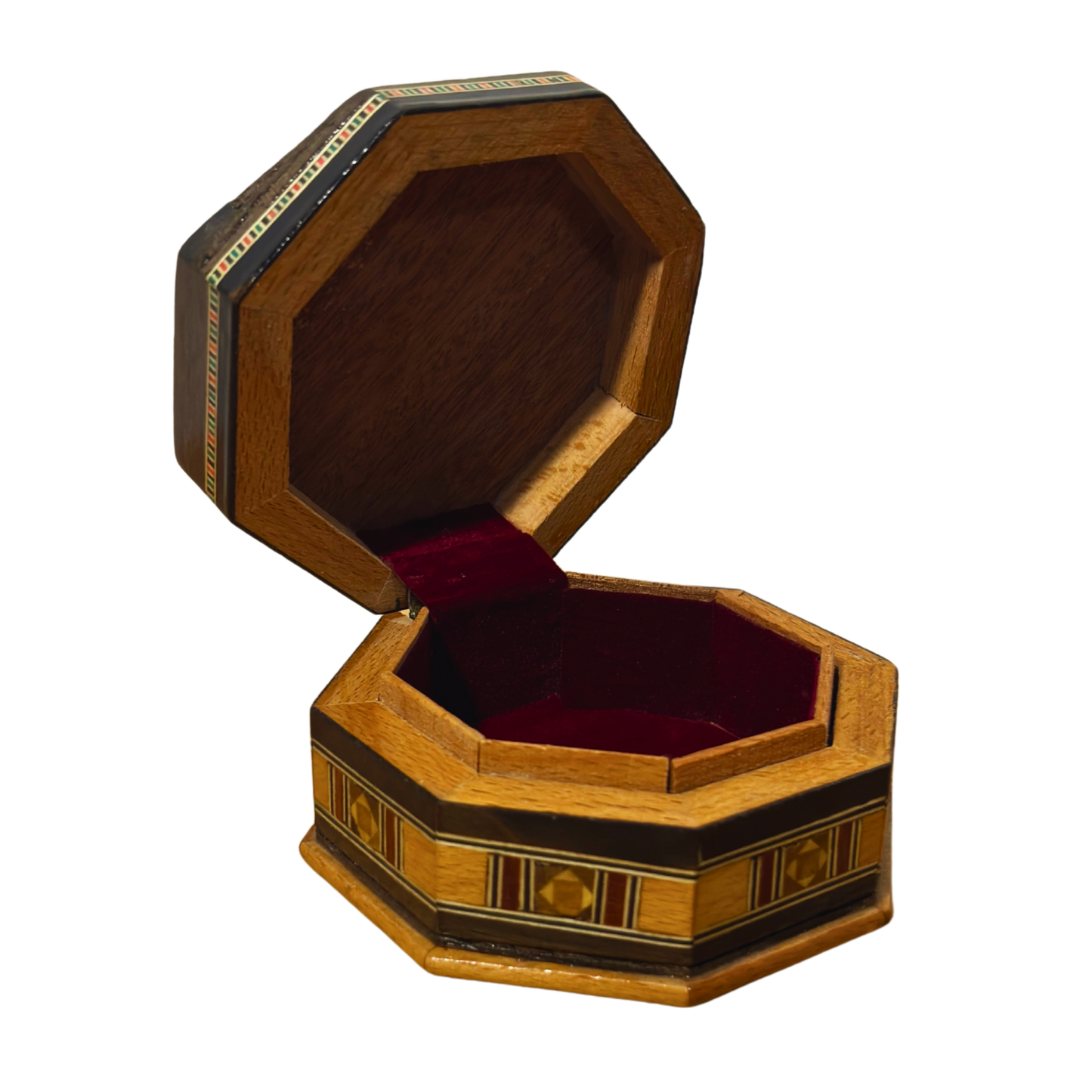 Scatola in Mosaico Artigianale di Damasco – Arte Tradizionale & Velluto