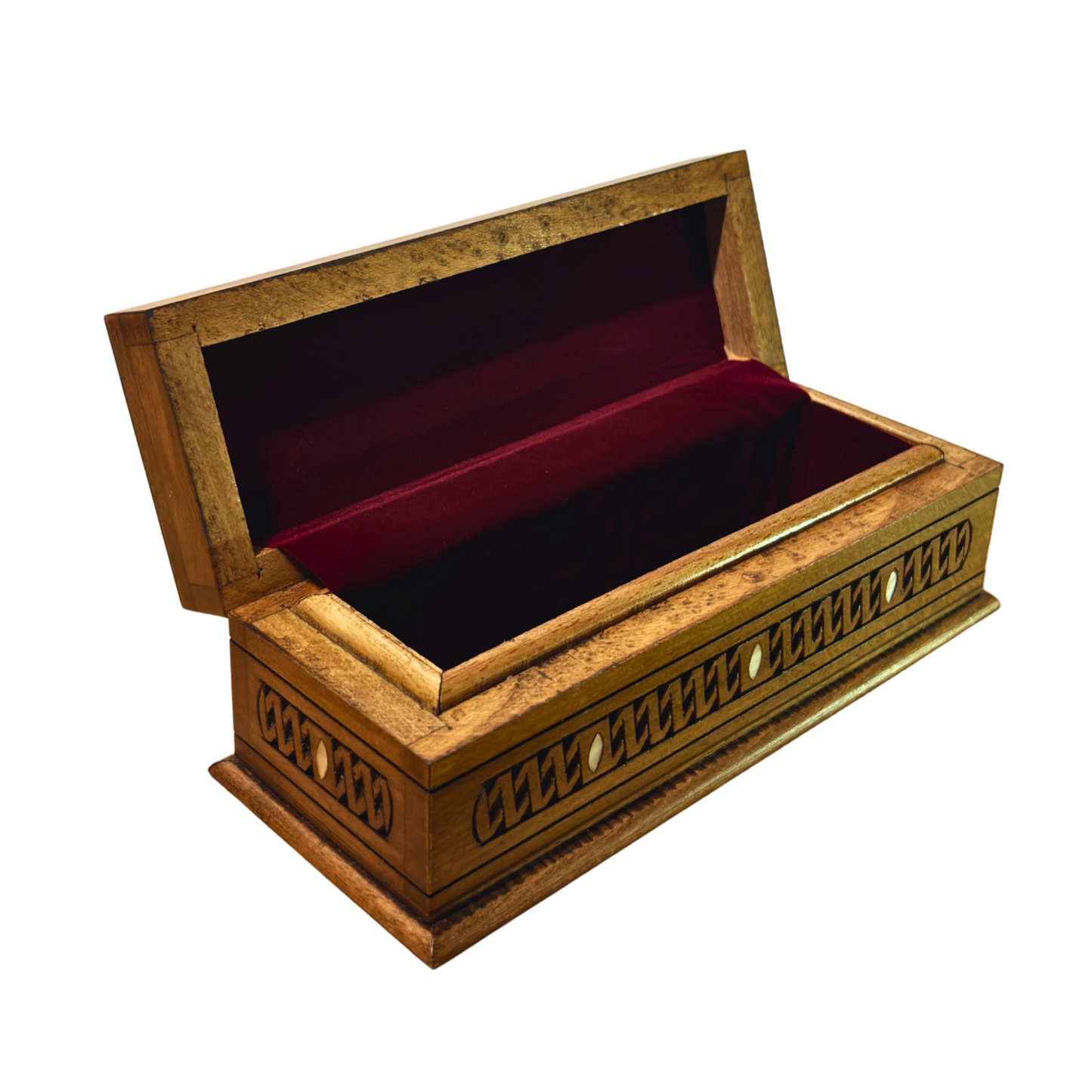 El Oyma Lüks Şam Kutusu – Sedef & Kadife Zarafeti