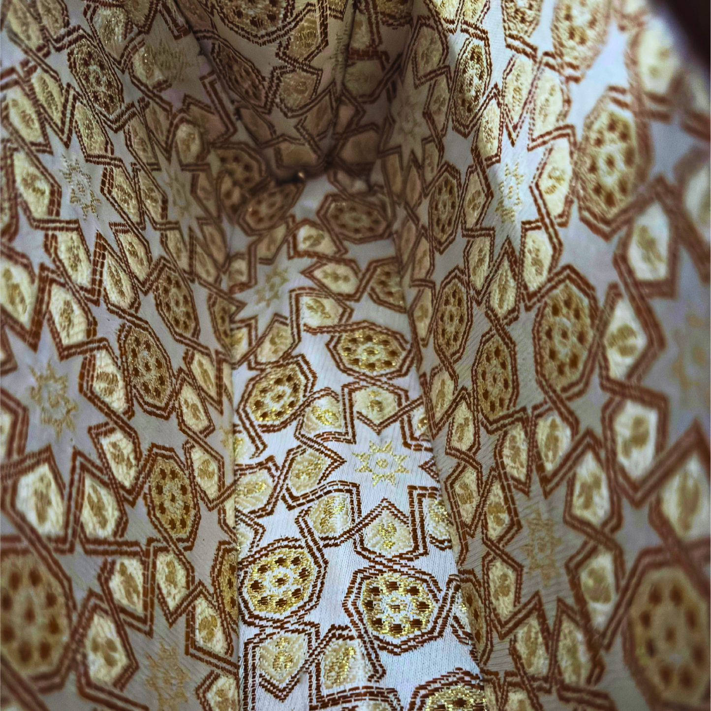 Zenobia – İnci Kakmalı & Brokar Astarı ile Lüks Dimaşk Mozaik Ahşap Clutch Çanta