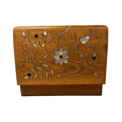 Caja Damasquina de Lujo Hecha a Mano – Nácar y Terciopelo