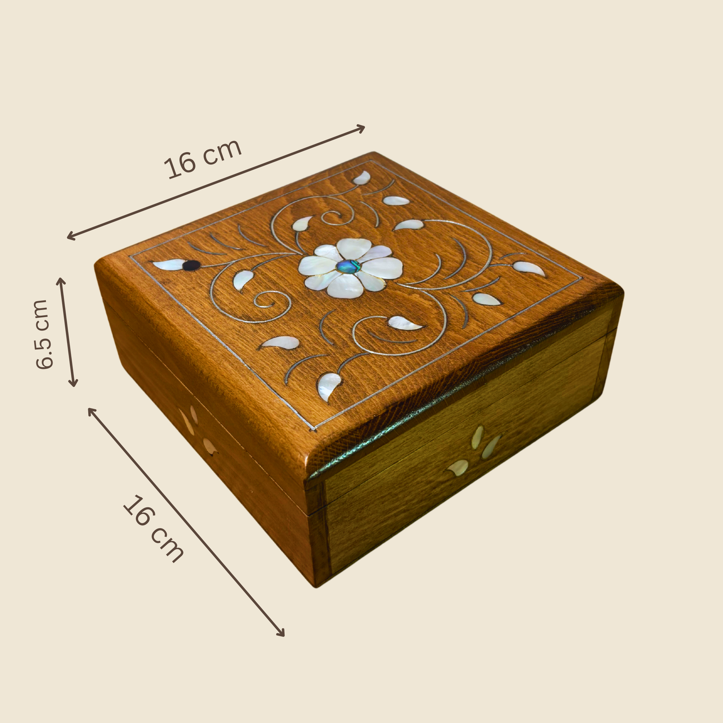 Handcrafted Damascene Luxury Box – Mother of Pearl & Velvet Elegance