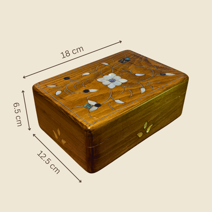 Boîte Damasquine de Luxe Artisanale – Nacre & Velours