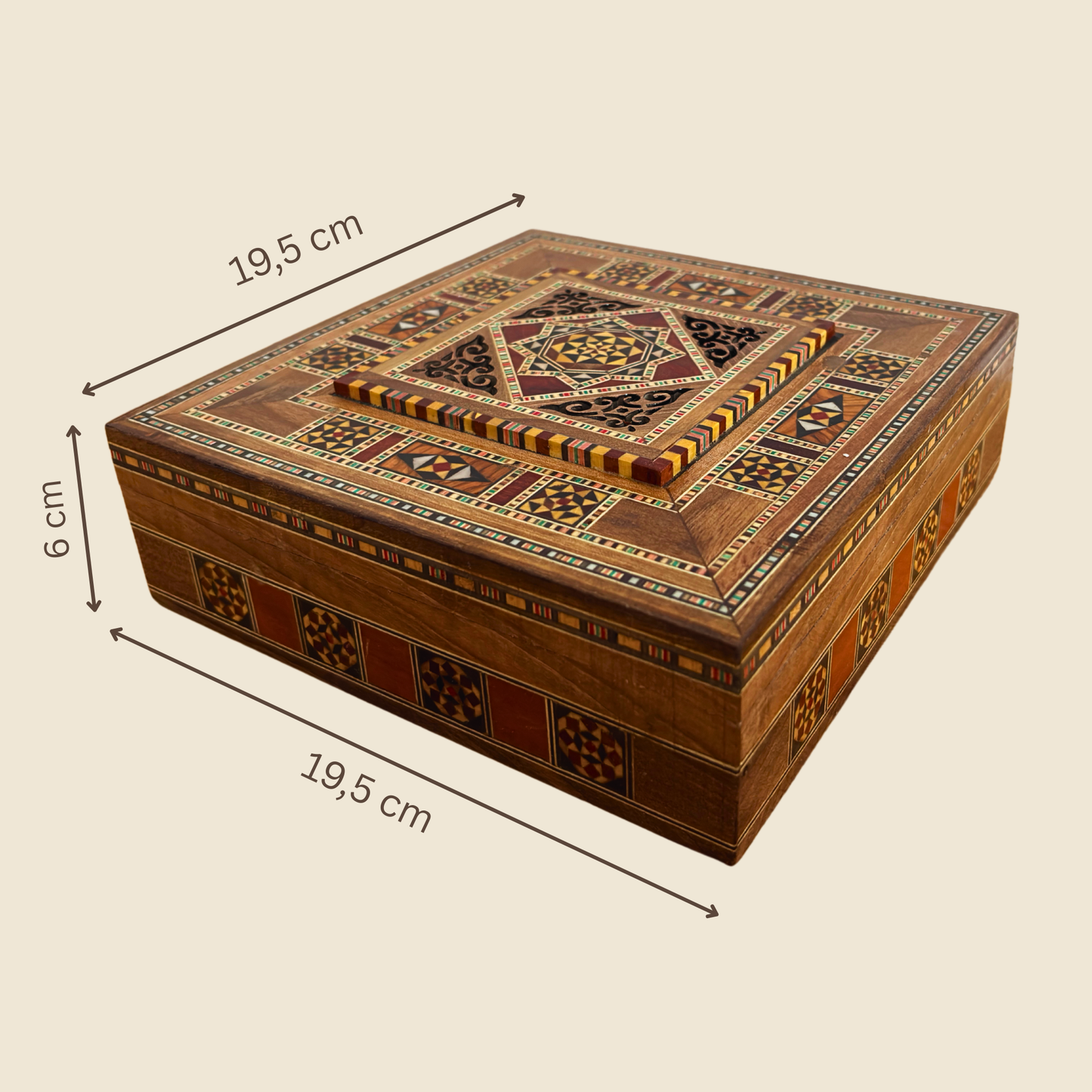 Damaszener Mosaikbox – Handgefertigte Kunst für Schmuck & Andenken
