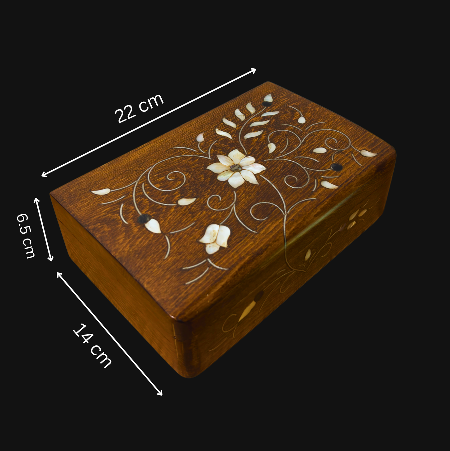 Caja Damasquina de Lujo Hecha a Mano – Nácar y Terciopelo