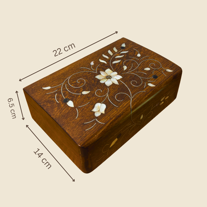 Boîte Artisanale de Luxe de Damas – Nacre & Velours
