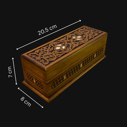 El Oyma Lüks Şam Kutusu – Sedef & Kadife Zarafeti