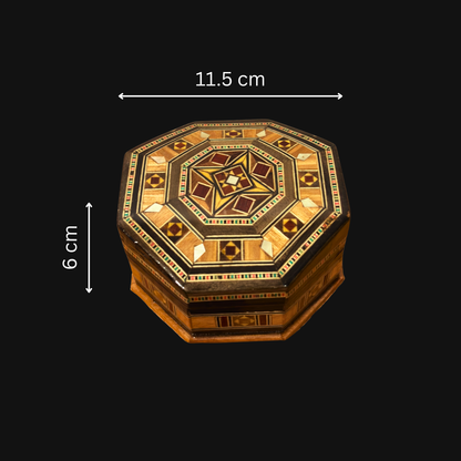 Scatola in Mosaico Artigianale di Damasco – Arte Tradizionale & Velluto