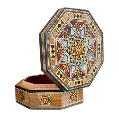 Petite Damascene Mosaic Box – Mother of Pearl & Velvet