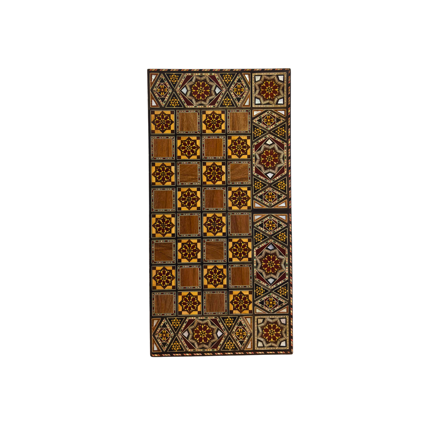 Mesa de Backgammon e Xadrez Damasquina Feita à Mão por Gaby Al Dayeh – Obra-Prima com Incrustações de Madrepérola