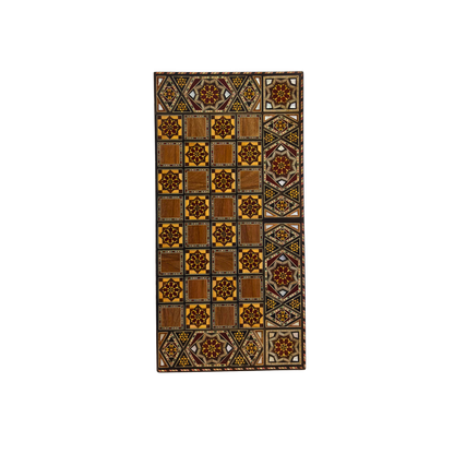 Mesa de Backgammon e Xadrez Damasquina Feita à Mão por Gaby Al Dayeh – Obra-Prima com Incrustações de Madrepérola
