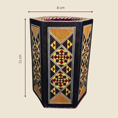 Portapenne Artigianale in Mosaico Damasceno – Interno in Velluto