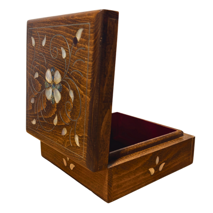 Scatola Damaschina Artigianale di Lusso – Madreperla & Velluto