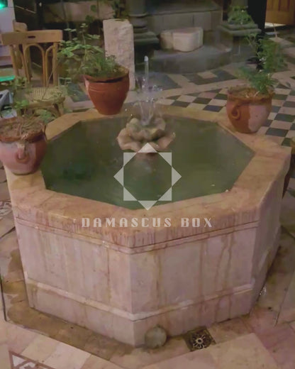 Bandeja Damasquina em Madeira – Madrepérola & Acabamento em Nogueira