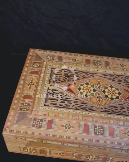 Damascene Mosaic Jewelry & Keepsake Box – Handcrafted Elegance